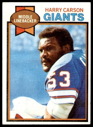 Harry Carson 1979 Topps football card