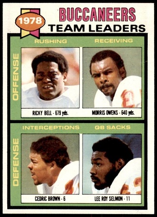Buccaneers Team Leaders 1979 Topps football card