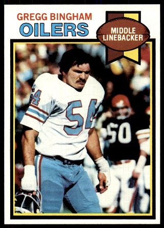 Gregg Bingham 1979 Topps football card