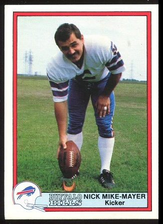 Nick Mike-Mayer 1980 Bells Bills football card