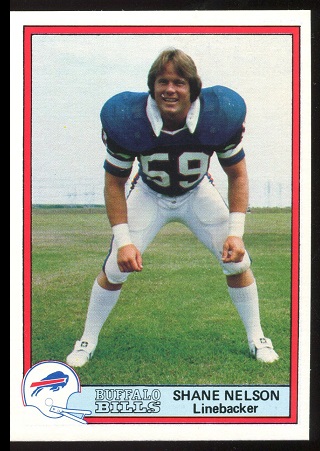 Shane Nelson 1980 Bells Bills football card