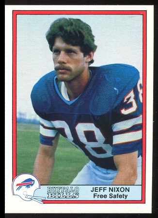 Jeff Nixon 1980 Bells Bills football card