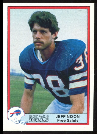 Jeff Nixon 1980 Bells Bills football card Jeff Nixon 1980 Bells Bills football card