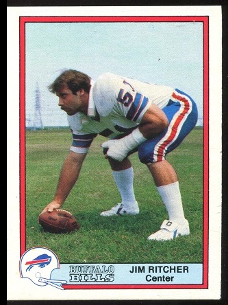 Jim Ritcher 1980 Bells Bills football card