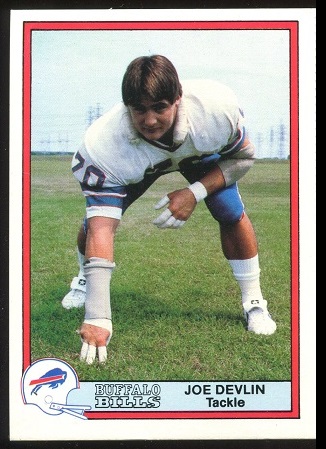 Joe Devlin 1980 Bells Bills football card Joe Devlin 1980 Bells Bills football card