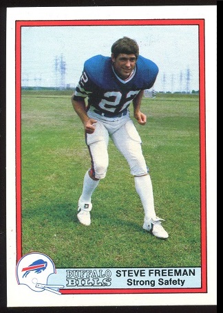 Steve Freeman 1980 Bells Bills football card