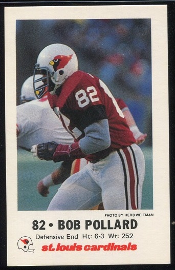 Bob Pollard 1980 Cardinals Police football card Bob Pollard 1980 Cardinals Police football card