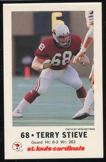 Terry Stieve 1980 Cardinals Police football card