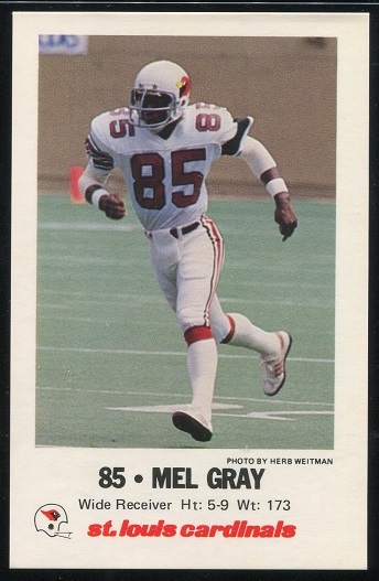 Mel Gray 1980 Cardinals Police football card