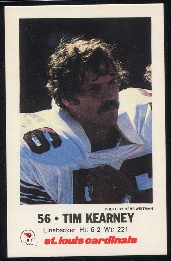 Tim Kearney 1980 Cardinals Police football card