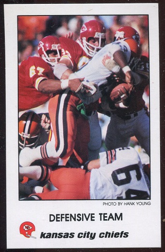 Defensive Team 1980 Chiefs Police football card