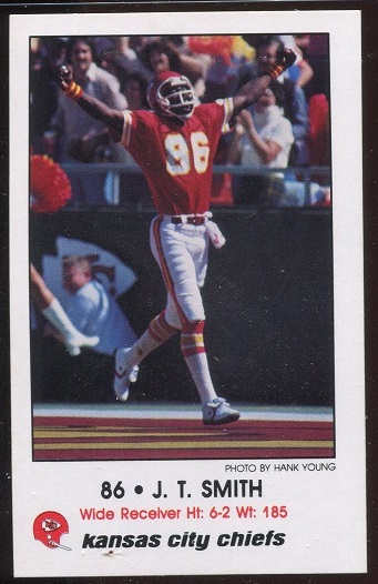 J.T. Smith 1980 Chiefs Police football card