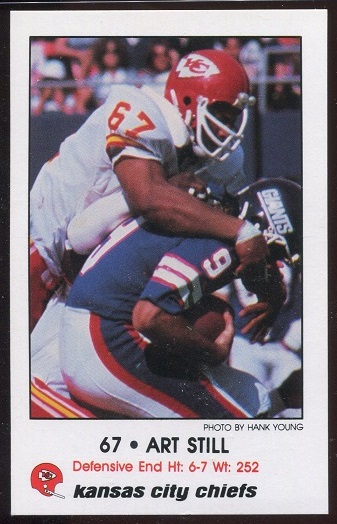 Art Still 1980 Chiefs Police football card