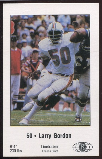 Larry Gordon 1980 Dolphins Police football card