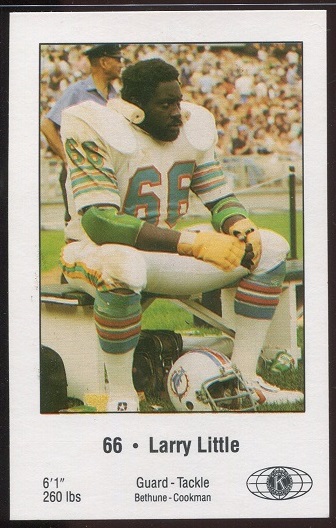 Larry Little 1980 Dolphins Police football card