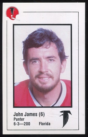 John James 1980 Falcons Police football card