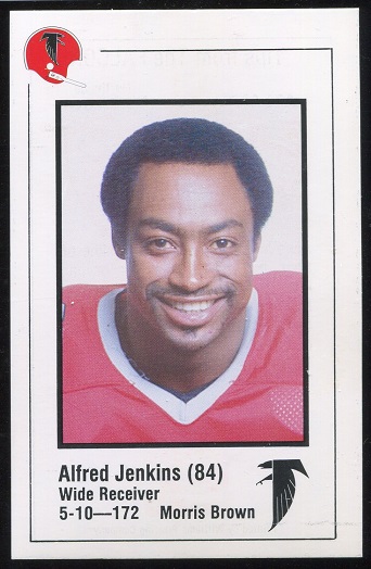 Alfred Jenkins 1980 Falcons Police football card