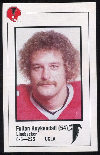Fulton Kuykendall 1980 Falcons Police football card