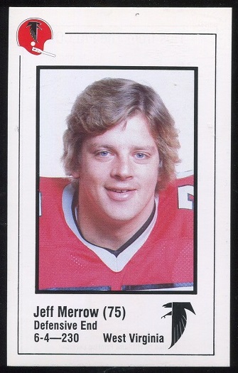 Jeff Merrow 1980 Falcons Police football card