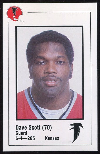 Dave Scott 1980 Falcons Police football card