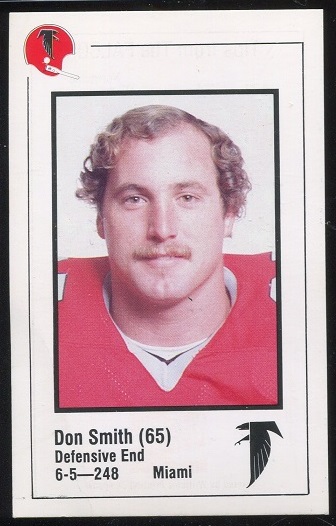 Don Smith 1980 Falcons Police football card