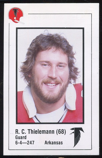 R.C. Thielemann 1980 Falcons Police football card