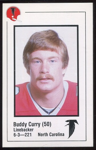Buddy Curry 1980 Falcons Police football card