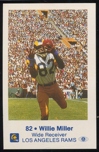 Willie Miller 1980 Rams Police football card