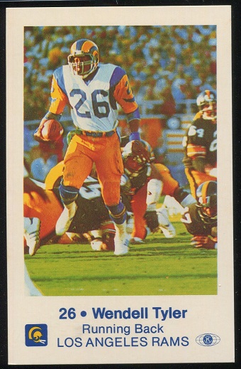 Wendell Tyler 1980 Rams Police football card