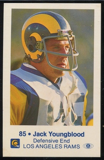 Jack Youngblood 1980 Rams Police football card