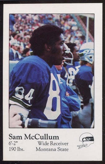 Sam McCullum 1980 Seahawks Police football card