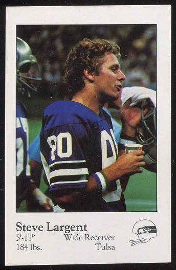 Steve Largent 1980 Seahawks Police football card