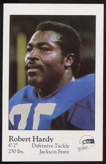 Robert Hardy 1980 Seahawks Police football card