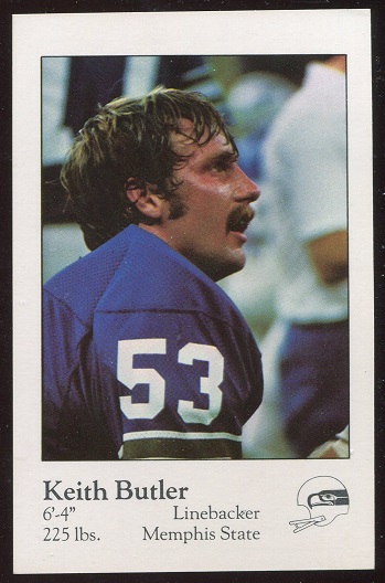 Keith Butler 1980 Seahawks Police football card