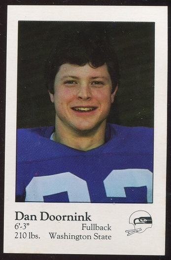 Dan Doornink 1980 Seahawks Police football card