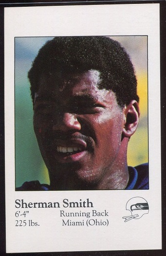 Sherman Smith 1980 Seahawks Police football card