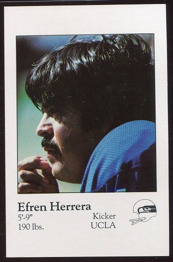 Efren Herrera 1980 Seahawks Police football card