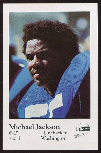 Michael Jackson 1980 Seahawks Police football card