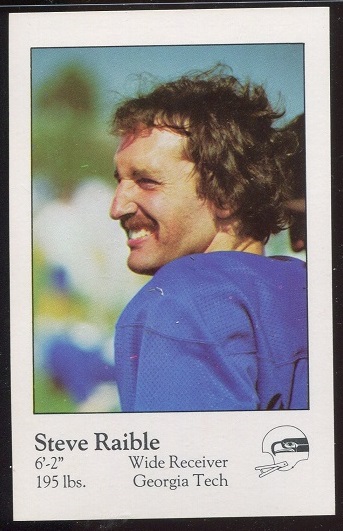 Steve Raible 1980 Seahawks Police football card