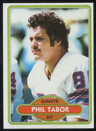 Phil Tabor 1980 Topps football card Phil Tabor 1980 Topps football card