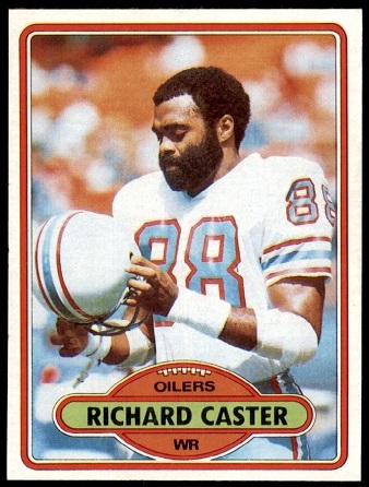 Richard Caster 1980 Topps football card