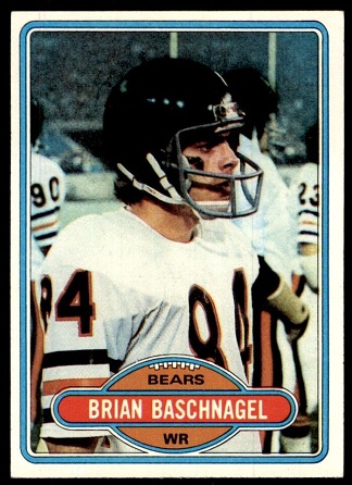 Brian Baschnagel 1980 Topps football card
