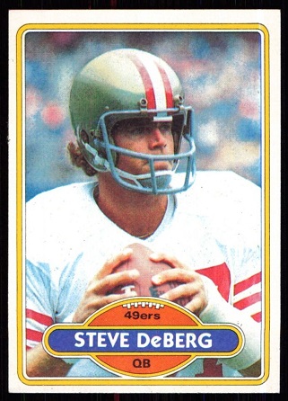 Steve DeBerg 1980 Topps football card