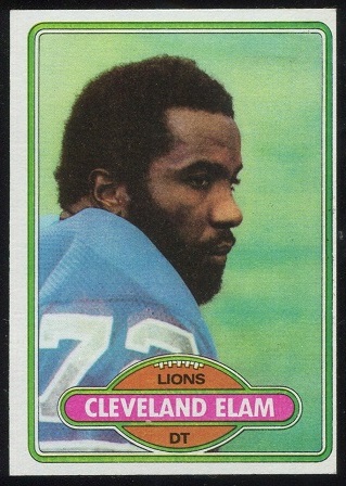 Cleveland Elam 1980 Topps football card