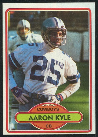 Aaron Kyle 1980 Topps football card