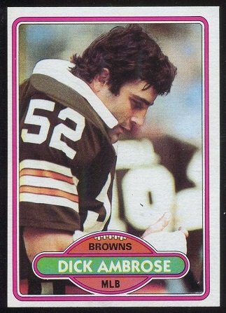 Dick Ambrose 1980 Topps football card