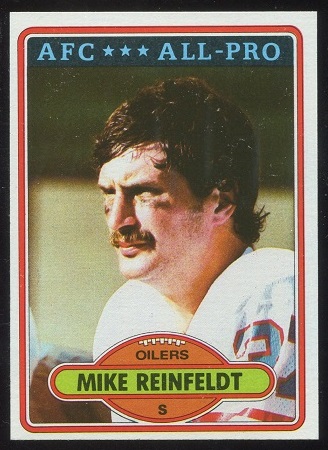 Mike Reinfeldt 1980 Topps football card