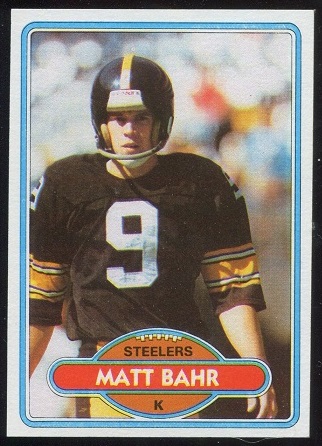 Matt Bahr 1980 Topps football card