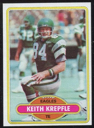 Keith Krepfle 1980 Topps football card