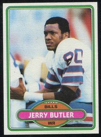 Jerry Butler 1980 Topps football card